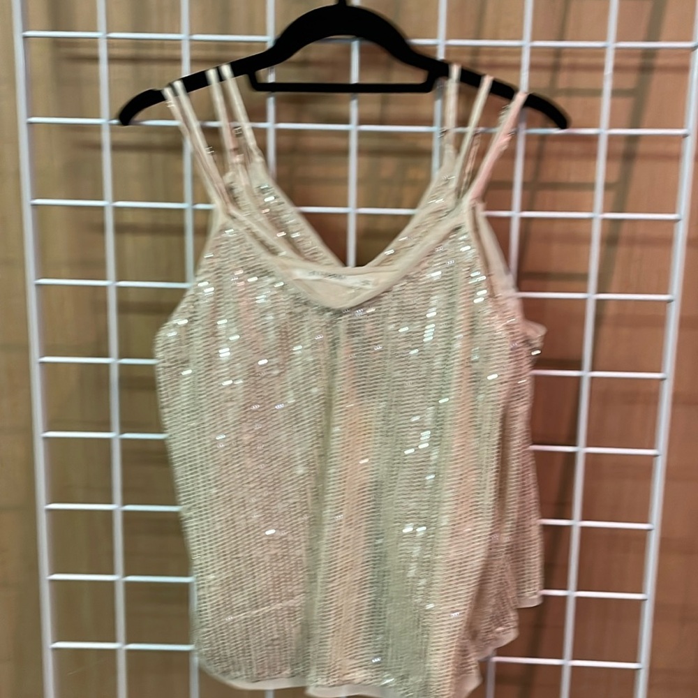 Ellison sequence camisole top, tan. Multiple sizes